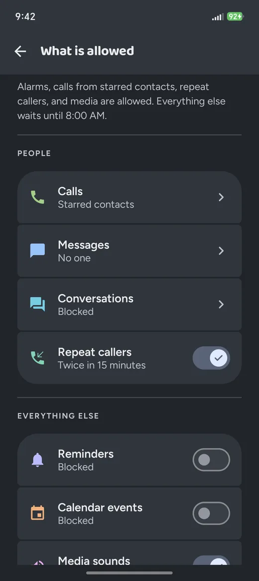 What is allowed to interrupt