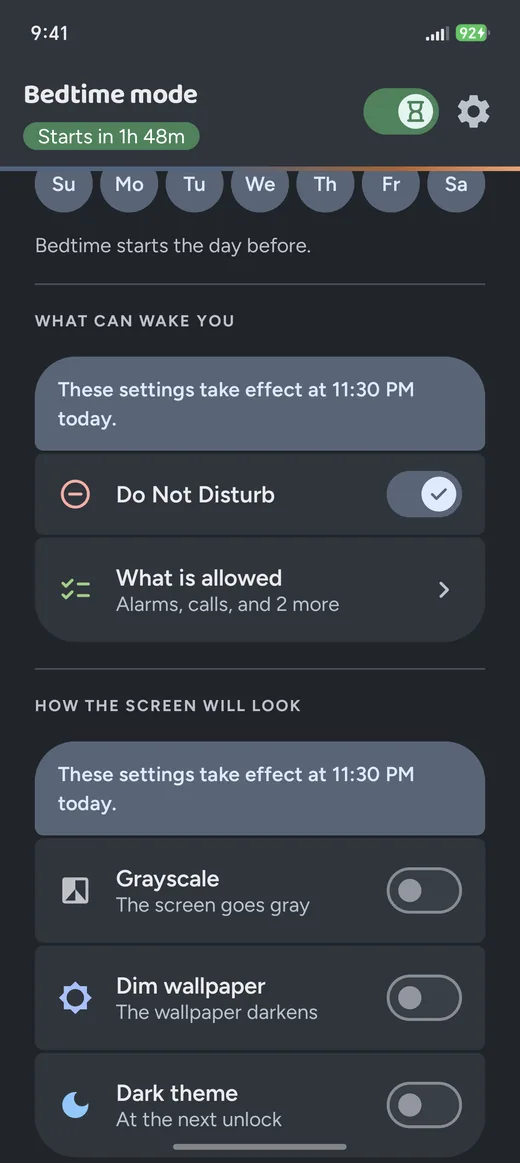 How the screen looks during a window
