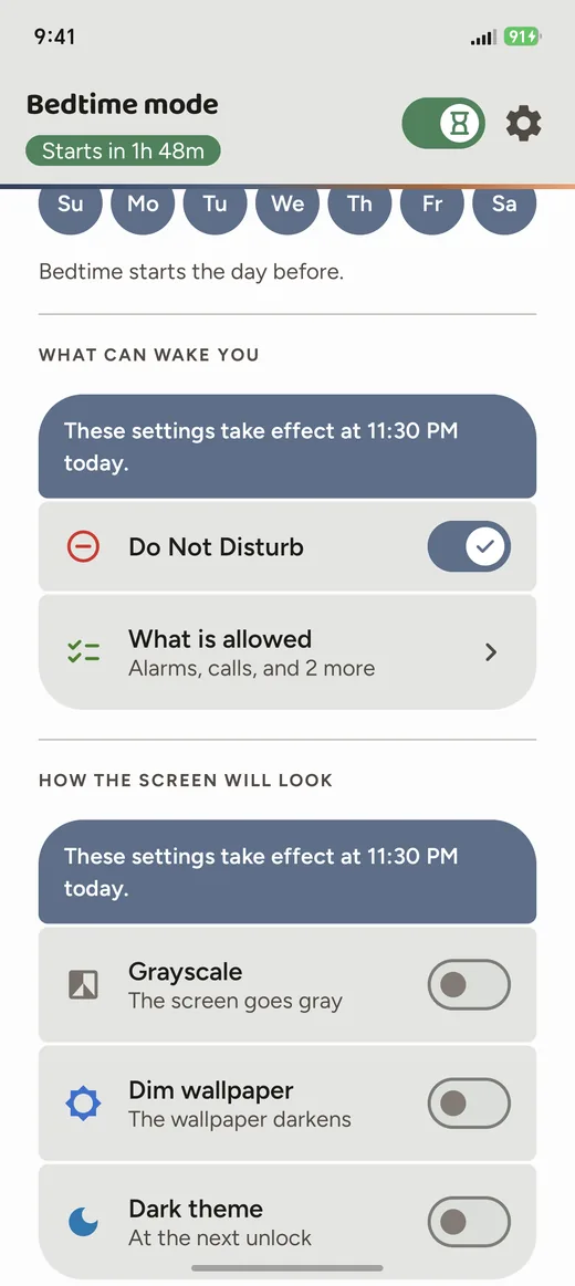 How the screen looks during a window